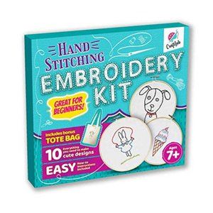 CraftLab Kids Hand Stitching Embroidery Kit - 10 Designs NWT